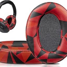 SOULWIT Earpads for Sony WH-XB900N/WH-CH710N/WH-CH720N/WH-RF400/MDR-RF895RK Headphones, Ear Pads Cushions with Soft Protein Leather, High Density Foam - Red Storm-image-89