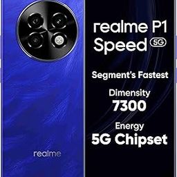 realme P1 Speed 5G (Brushed Blue, 12GB RAM, 256GB Storage)| 24GB DRAM | Expandable Upto 2TB | 6.67" Full HD+ Display | 50MP + 2MP Rear Camera | 16MP Front Camera | Dimensity 7300 Energy Processor-11