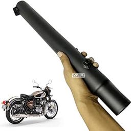 Dhe Best Bike Bend Pipe Catalitic convertor Silencer Exhaust Connector Black for BS6 Model Compatible with RE Reborn Classic 350.-image-29