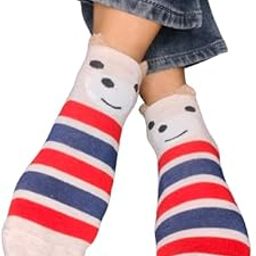Animal Print Ankle Length Low Cut Cotton Socks for Women, Multicolor, (Random 3 Color) Free Size, Pack of 3-25