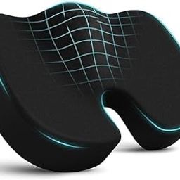 ORANCLE CARE Orthopedic Memory Foam Coccyx Seat Cushion for Tailbone, Sciatica, Lower Back Support and Pain Relief Ventilated Pain Relief for Office/Home Chair & Wheelchair Sitting Seat (Black)-10
