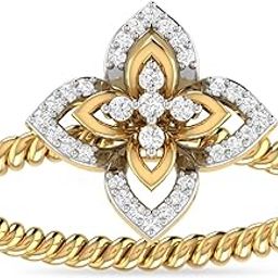 pc jeweller 18k (750) Yellow Gold and Diamond Ring for Women-picture-45