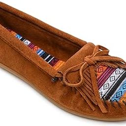 Women's Brown Suede/Arizona Fabric Kilty Suede Moc 7 B(M) US-image-38