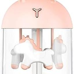 UJEAVETTE® K5 Mini Air Diffuser Mist Purifier Air Humidifier 7LED Night Light White-image-33