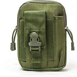 Fabric Nylon Travel Tactical Mini Waist Bag or Running Cycling Hiking Camping (Green)-image-98
