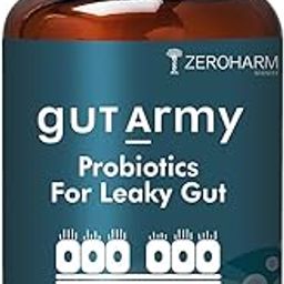 Gut Army Probiotics For Leaky Gut | Probiotics for Gut Health | Digestive Health Supplements | L Reuteri, Lactobacillus | Plant-Based Gut Cleanse & Digestion Support | 60 Veg Capsules By ZEROHARM-63