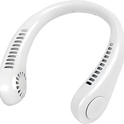 WISHKEY 3 Speed Rechargeable Bladeless Neck Fan, Adjustable Personal Neck Fan For Women & Men Modern Design, Great Cooling Fan For Travel, Outdoors & Sports Hands-Free Personal Fan- White-image-73