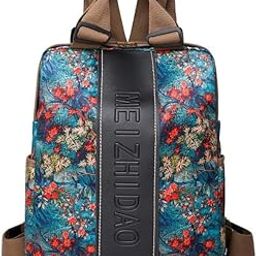 Fashionable Casual Nylon Backpack for Womens Girls M Size Multipurpose BagPack Travel, Casual, College, Office, Work Gift Bag Women (Maple Leaf)-20