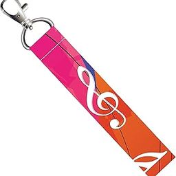 Music Symbol Love Lanyard Bag Tag with Swivel Lobster for Gift Luggage Bags Backpack Laptop Bags Students Employees L X H 5 X 0.8 INCH-image-52
