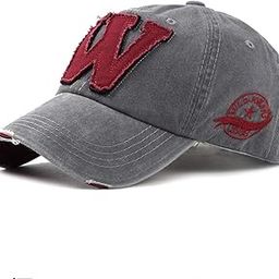 CRAMPLE®Letter W Baseball Cap Unisex Outdoor Vintage Washed Denim Dad Hat Hockey Snapback Hats for Men Women-image-27