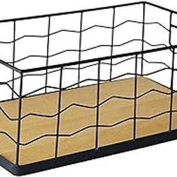 INDIAN DECOR 38770 Desktop Storage Box, Metal Material, Plant and Flower Storage Racks, File and Magazine Storage Organizer for Office, Home, Bathroom, Living Room, Kitchen and Desk- Black-image-66