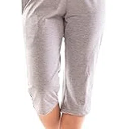 lappen fashion Women's Cotton Plain Capri with One-Sided Pocket I 3/4th Solid Pyjama Pant I Regular Fit Drawstring Lounge Pajama I Squat Proof & Durable I Bottom Wear for Yoga Running Sports Gym-picture-43