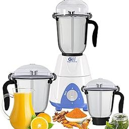 GIGAWATTS 1000W All-in-One Mixer Grinder Blender Heavy Duty Industrial Grade Electric Mixy, Three Stainless Steel Clip Jars with 3 Speed Control 21000 RPM (1 Year Warranty)-picture-14