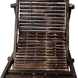 NICE CRAFTS Wooden Folding Lounge Chair, Relaxation Aram Chair for Garden, Indoor Outdoor (Size L 45" X W 24.5" X H 30" Inch)(Brown)-image-46