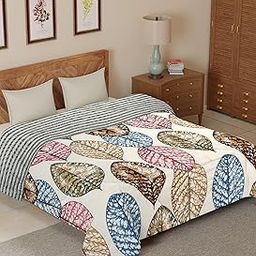 Warmland Presents Super Soft 220 GSM Reversible Comforter for King Size Double Bed - Multi-image-35