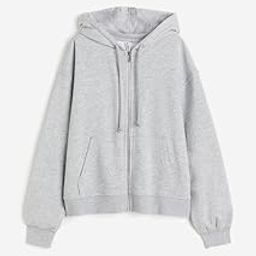 Solid Long Sleeves Hooded Neck Sweatshirt with Kangaroo Pocket Zipper Jacket for Women's-image-32