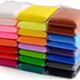 Kiddonindia Non- Toxic 12 Different Color Fluffy Foam Clay with 3 Tools, Pack of 24 (3 Piece Each Color)-image-33