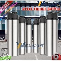 Stainless Steel Water Bottle 950 ml Each Set of 6 Silver | Gym Bottle | Home | Kitchen | Hiking | Treking Bottle | Travel Bottle (P|Design - 932for Home 3659 Kitchen-image-88