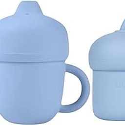 tudd Baby Sippy Cup, Silicone Trainer Cup Toddler for Boys and Girls | Blue with Mini Sip | Spill-Proof Silicone Straw Cup for Kids | Blue-image-20
