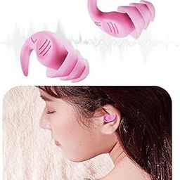 MILAAN Noise Reduction Ear Plugs Silicone Sound Blocking for Sleep Snoring Swimming Pink-picture-54