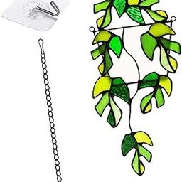 Window Hanging Window Decor with Chain Ornament for Indoor Garden Home 21cm Type C|Home & Garden | Home Decor| Suncatchers & Mobiles|1 Green Plant Catcher-image-71