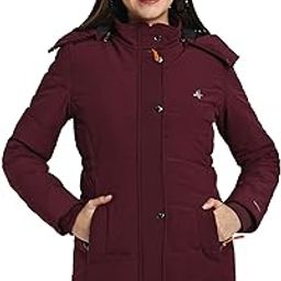 Women's Nylon Full-Sleeved Waterproof Winter Jacket with Hooded | Snowproof Winter Jacket for Trekking | upto -25 Degrees-picture-31