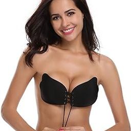 Invisible Bra Silicone Gel Self-Adhesive Stick On Push Up Bra Strapless Women's Bra Self Backless Adhesive Bra Non-padded Wire-Free Women Bra-picture-4