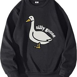 SXV 'Silly Goose’ Printed Cool Aesthetic Drop Shoulder Oversized Baggy Sweatshirt-picture-46