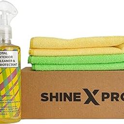 ShineXPro Car Interior Cleaner & Protectant - Safe As Car Seat Cleaner & for All Interior Surfaces Including Leather & Fabric - Infused UV Blockers Protect from Fading (300ML + 2 Microfiber Cloths)-11