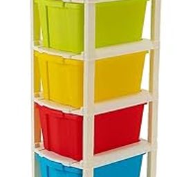 5XL Plastic Modular Drawer System for Home, Office, Hospital, Parlor, School, Doctors, Home and Kids, Product Dimension When assembeled (27cmx32cmx85 cm) (5 XL) (MultiColour)-18