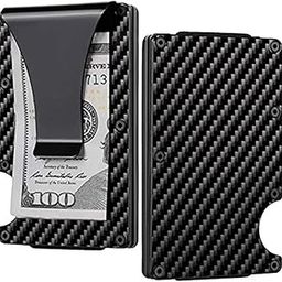Licogel Card Wallet Money Clip Portable Solid Color Simple Carbon Fiber Thin Credit Card Case Businessmen Id Trip Organizer Rustproof Compact-image-33