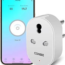Conbre 16A Wifi + BT Smart Plug for automation, Energy Monitoring, remote and time control | Suitable for power appliances like ACs, Geysers & Water Pumps (supports Amazon Alexa) (16A Power Plug)-picture-23
