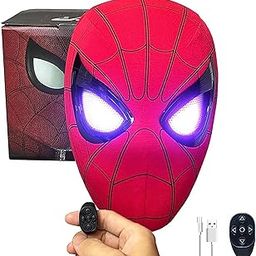 GEEOO Spider M𝐚n Mask Moving Eyes, Realistic Spider Super Hero Full Mask Remote Control Movable Mechanical Eyes, Wearable Movie Prop Mask for Cosplay Birthday Halloween and Christmas-image-75