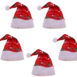 MERISHOPP® 3x5 Pieces Mini Printed Santa Claus Hats Christmas Decor for 30cm Dolls|Dolls | Contemporary (1973-Now) | Clothing & Accessories | Clothing | Custom Handmade-picture-14