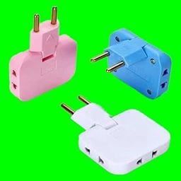 Foldable EU Plug Adapter with 3 in 1 Rotatable Socket | Slim Wireless Outlet Extender | 180 Degree Rotating Portable Plug Converter for Travel Home Office | Space-Saving Plug-12