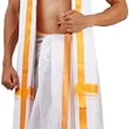 ramraj cotton traditional pure cotton panchakacham with angavastram for men-picture-46