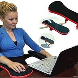 CPEX Desk And Chair Dual Purpose Attachable Home & Office Computer Arm Support - Ergonomically Designed Mouse Pad Arm-Stand Desk Extender-29