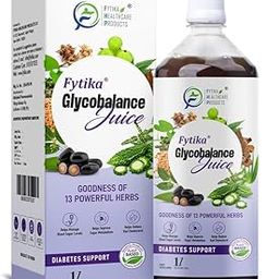 Fytika Glycobalance Diabetic Juice – 1L | Blend of 13 Ayurvedic Herbs | Amla, Guduchi, Methi, Neem, Karela, Jamun | 100% Ayurvedic Herbal Juice for Men & Women (Pack of 1)-11