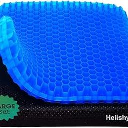 Extra Large Gel Seat Cushion, Office Seat Cushion for Long Sitting Breathable Egg Gel Cushion for Office Home Chairs, Cars, Long Trips – Back, Sciatica, Hip, Tailbone Pain Relief Cushion (Blue)-21