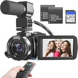Video Camera 6K Camcorder Vloging Camera for YouTube 18X Digital Zoom 3.0“ Touch Screen WiFi Camera with Microphone, Handheld Stabilizer, 2 Batteries & 32G SD Card-image-28