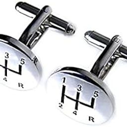 Novelty 3D Car Gear Silver Cuff Links Men's Wedding Shirt Cufflinks Gift-image-67
