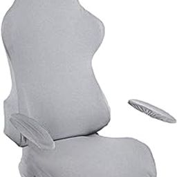 Gaming Chair Cover Soft for Rotating Chair Reclining Racing Gaming Chair Light Gray-picture-19