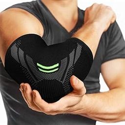 serveuttam Neoprene Elbow Support For Gym(1 Pc)- Elbow Brace For Men Women Workout Elbow Compression Sleeves For Tendonitis Pain Relief,Tennis,Volleyball,Cricket-Elbow Pain(Robotic Green,Medium)-picture-15