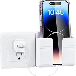 AMBLIC Wall Mounted Mobile Phone Charging Stand Storage Case for Remote & Mobile with Strong Adhesive Strips, Multi Purpose Stand Organization for Bedroom,Offices,Bathroom,Bedroom (2.WM - Pack of 1)-image-9