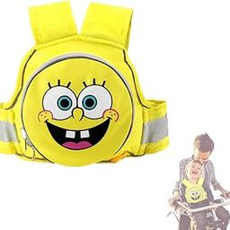 SNOWIE SOFT Kids Safety Belt For Two Wheeler With Reflective Strips, Portable Car Seat Safety Belt For Kids, Kids Belt For Bike Ride Harness, Adjustable Safety Harness For Boys Girls - Yellow-image-45