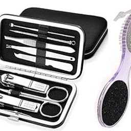 7Pcs Professional Nail Clipper Pedicure Set, Manicure Set Personal Care, Nail Clipper Kit, Nail Tools with Luxurious Travel Case, Gifts for Men Women with 4-1 Foot Scrubber-image-75