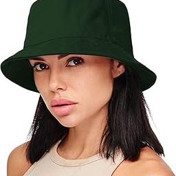 Women's Cotton Bucket Hat with Sun Protection| Summer Beach Sun Cap Packable Fisherman Cap for Travel Outdoor Hiking-13