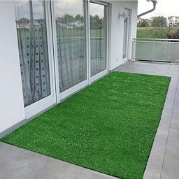 GANGJI High Density 25 mm Artificial Green Grass Carpet Mat for Balcony, Lawnmat, Floor Mat, Doormat, Waterproof Turf Mats for Terrace, Garden Mats Washable Anti Skid-image-53