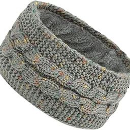 Knitted Headband for Women Ear Warmer Knit Headband for Girls Winter Running Light Gray-image-5