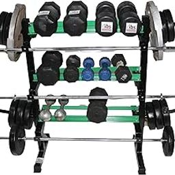 DEALS UNLIMITED Dumbbell Rack Multifunctional Weight Stand for Home Gym Suitable for Storage of Dumbbell, Weight Plates, and Olampia bar rod,pvc dumbbell (ONLY FRAME AVAILABLE)-29